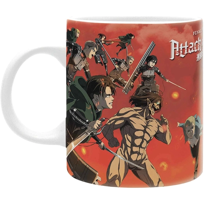 attack on titan - tazza 320ml - battle scene s4