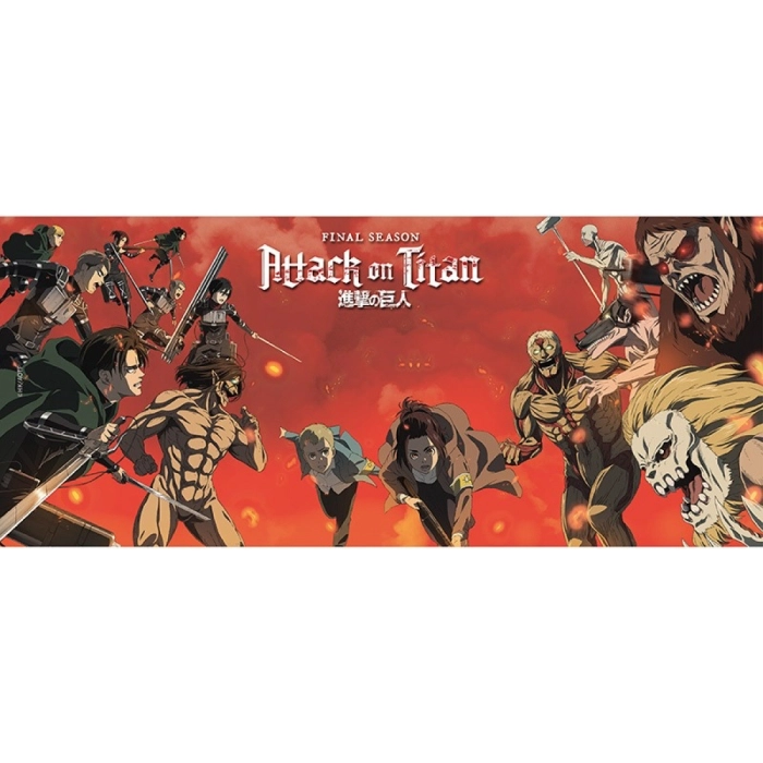 attack on titan - tazza 320ml - battle scene s4