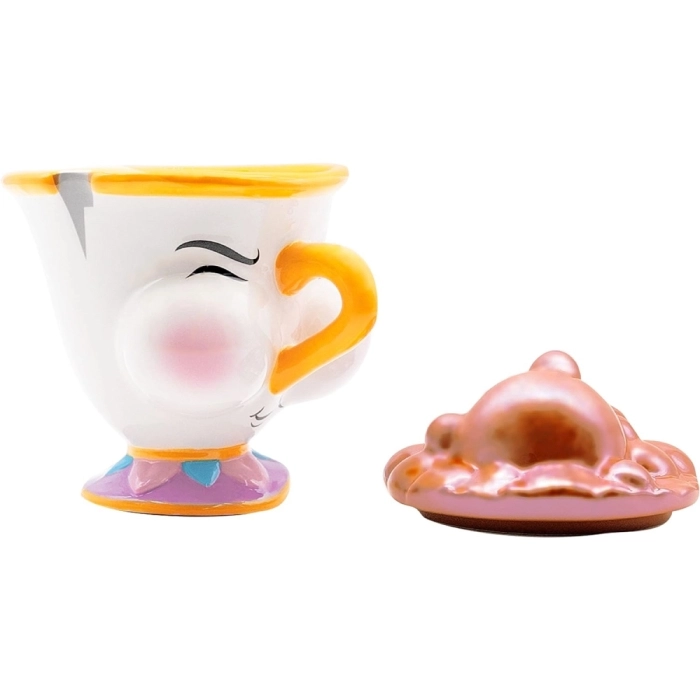 disney: la bella e la bestia - tazza 3d - chicco con bolle