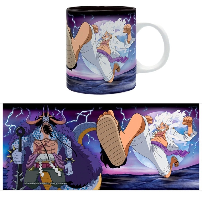 one piece - tazza 320ml - luffy vs kaido