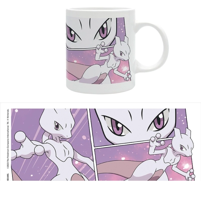 pokemon - tazza 320ml - mewtwo comic panels