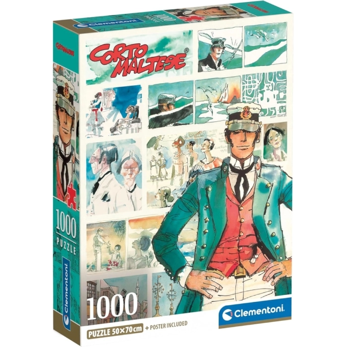 corto maltese - puzzle compact + poster - puzzle 1000 pezzi