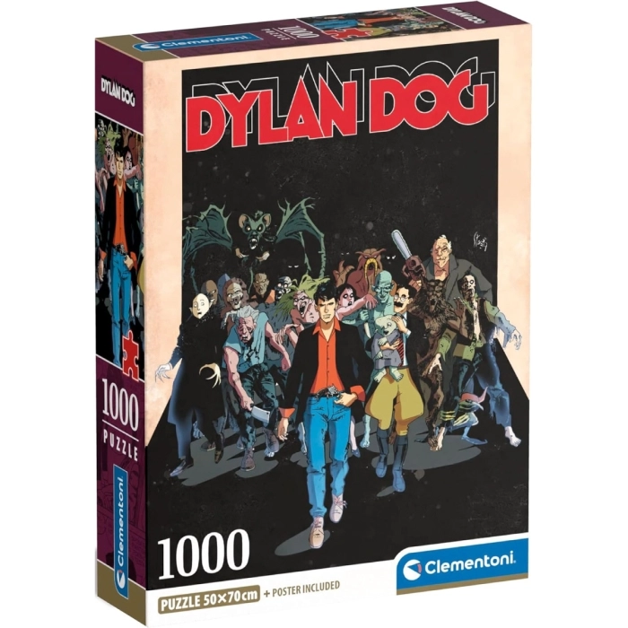 dylan dog - puzzle compact + poster - puzzle 1000 pezzi