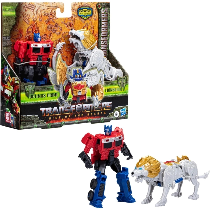 trasformers: rise of the beasts - optimus / lionblade