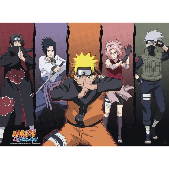 naruto shippuden - set 2 chibi poster 52x38cm - gruppo: 3