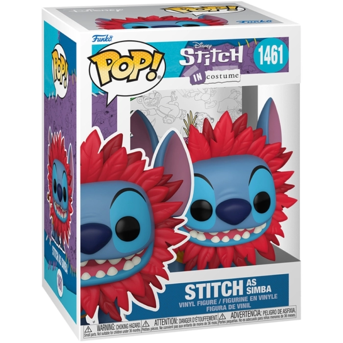 disney: lilo & stitch in costume - stitch as simba - funko pop 1461