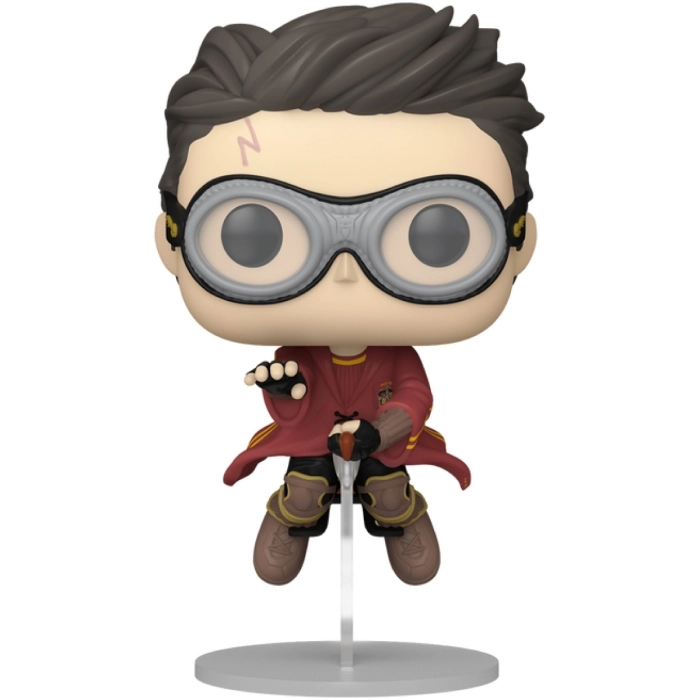 harry potter - harry with broom (quidditch) 9cm - funko pop 165