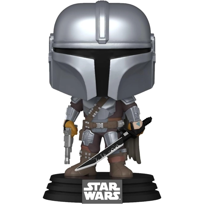 star wars: the mandalorian - the mandalorian with darksaber 9cm - funko pop 663