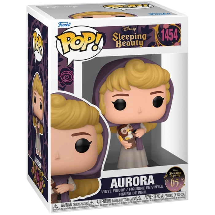 disney: sleeping beauty 65th anniversary - aurora with owl 9cm - funko pop 1454