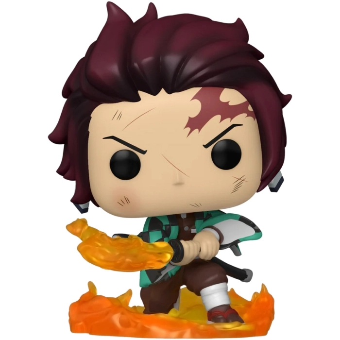 demon slayer - tanjiro kamado (hinokami kagura dance) 9cm - funko pop 874