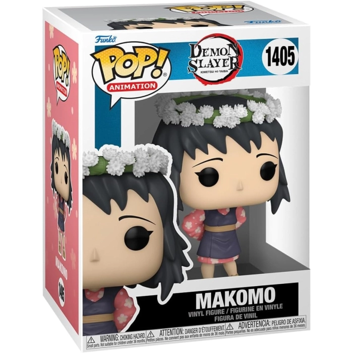 demon slayer - makomo (flower headdress) 9cm - funko pop 1405