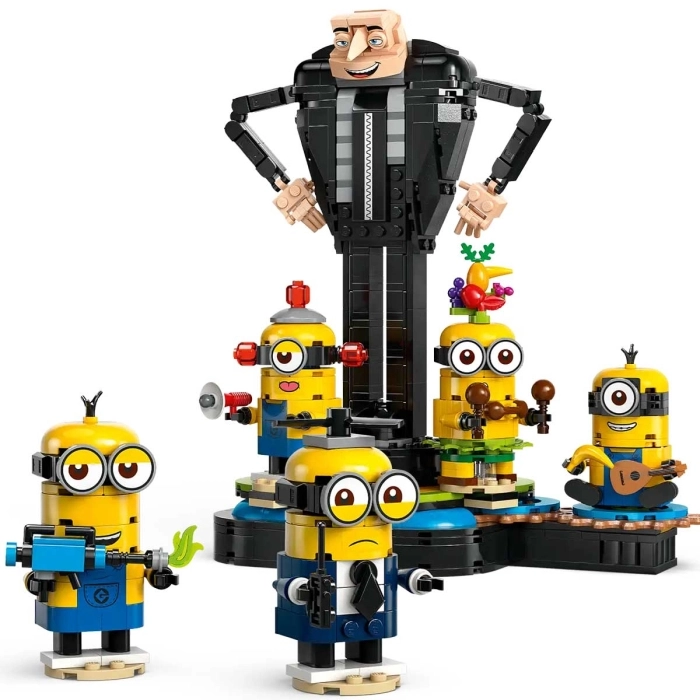 75582 - gru e minions in mattoncini