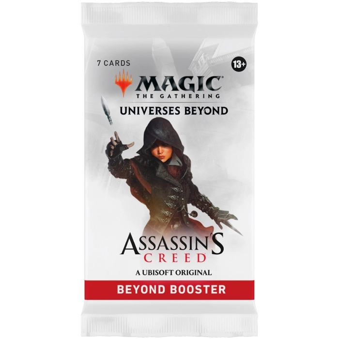 magic the gathering - universes beyond: assassin's creed - busta di gioco - bustina singola 7 carta (eng)