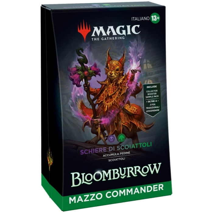 magic the gathering - bloomburrow - schiere di scoiattoli - mazzo commander (ita)