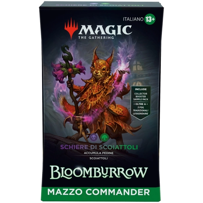 magic the gathering - bloomburrow - schiere di scoiattoli - mazzo commander (ita)