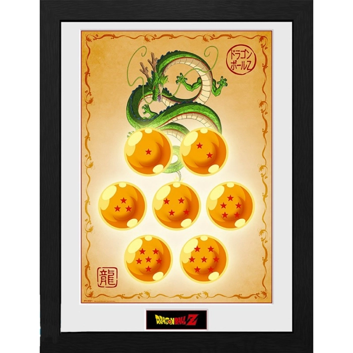 dragon ball - framed print - shenron e le 7 sfere (30x40cm)