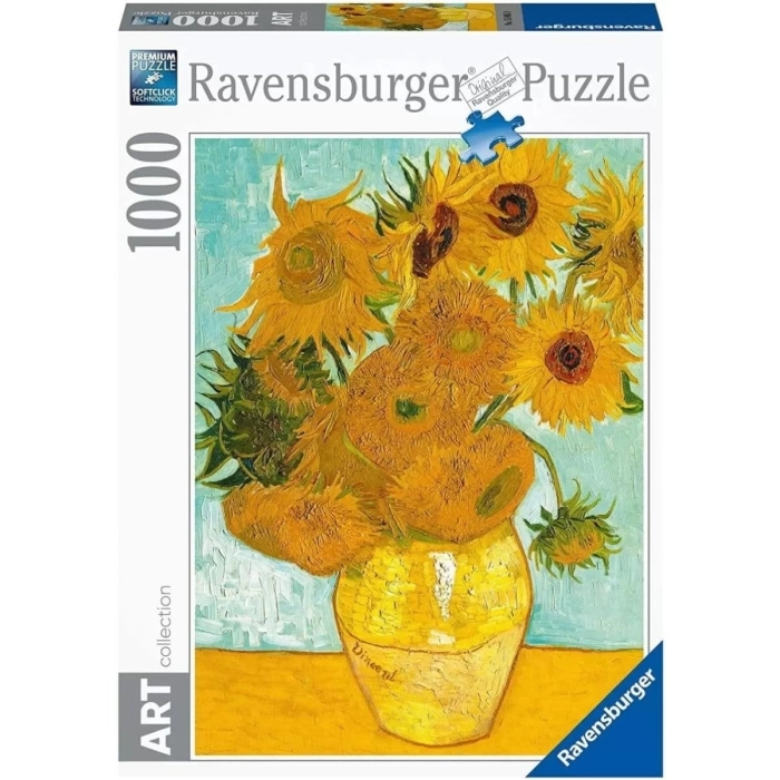 van gogh: vaso di girasoli - puzzle 1000 pezzi: 1