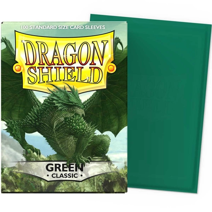 dragon shield standard sleeves - green classic (100 bustine protettive)