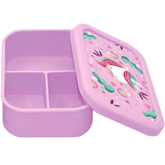 lunch box in silicone - unicorno