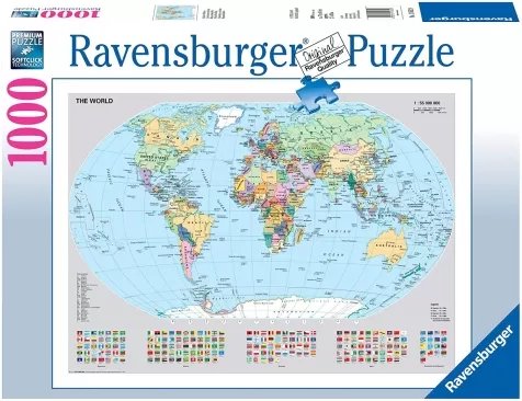 mappamondo politico - puzzle 1000 pezzi: 1