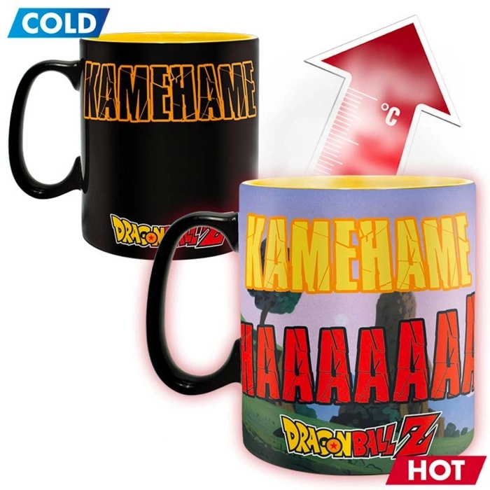 dragon ball z - tazza heat change 460ml - goku & kamehameha: 2