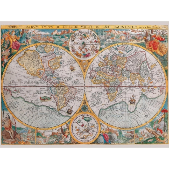 mappamondo storico - puzzle 1500 pezzi: 2