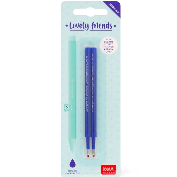set di 2 refill per penna gel - lovely friends - blue: 2