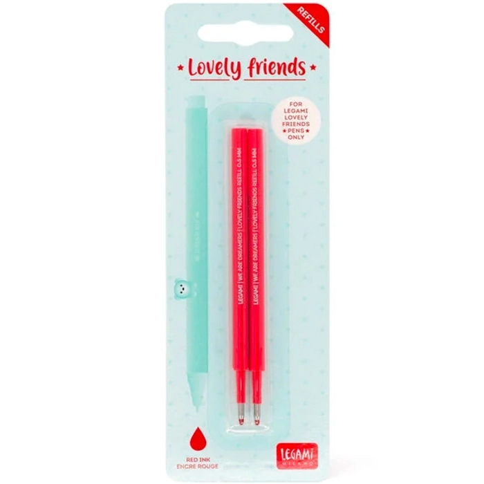 set di 2 refill per penna gel - lovely friends - red: 2