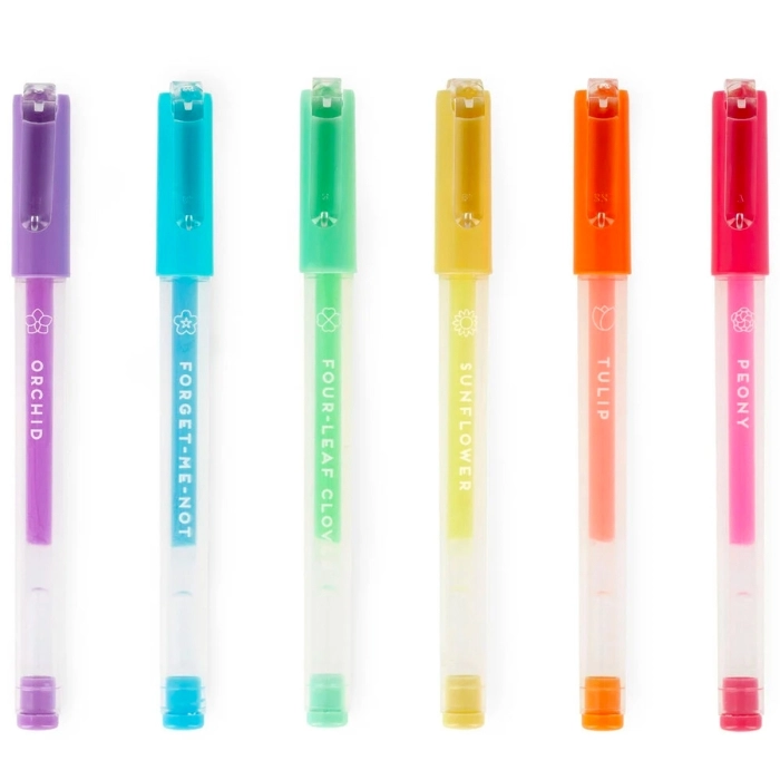 set di 6 penne gel pastello - spring is in the air: 1