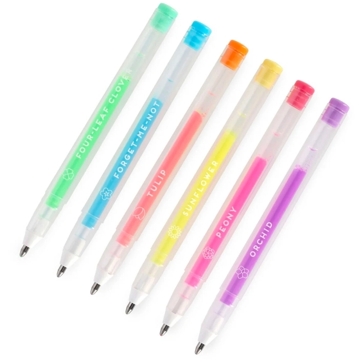 set di 6 penne gel pastello - spring is in the air: 2