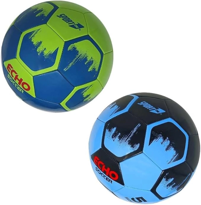 pallone di cuoio - echo - taglia standard 5 (calcio) - colore assortito