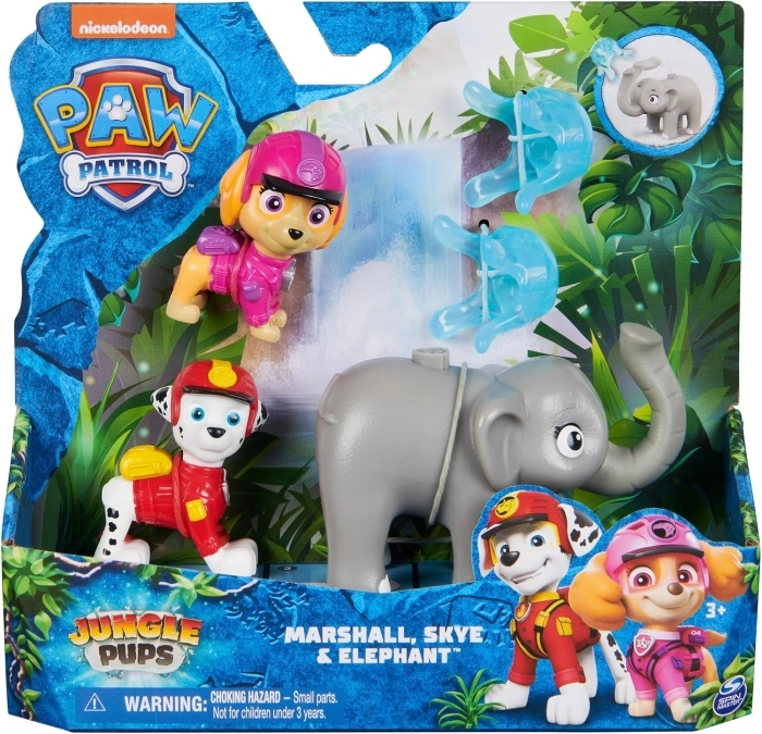 paw patrol jungle pups - blister 2 cuccioli e accessori