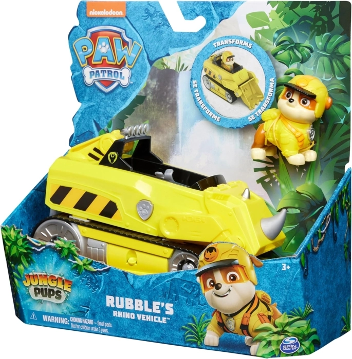 paw patrol jungle pups - veicolo giungla rubble