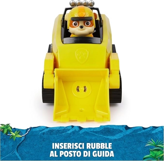 paw patrol jungle pups - veicolo giungla rubble