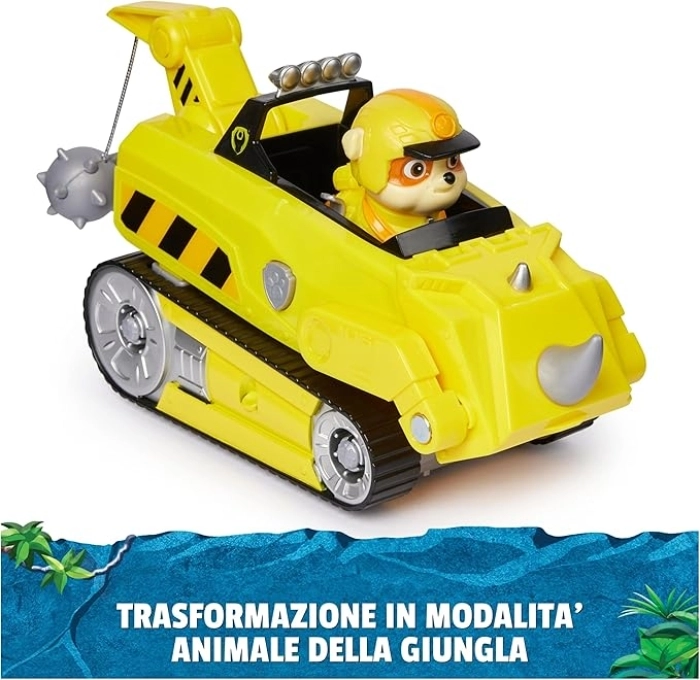 paw patrol jungle pups - veicolo giungla rubble