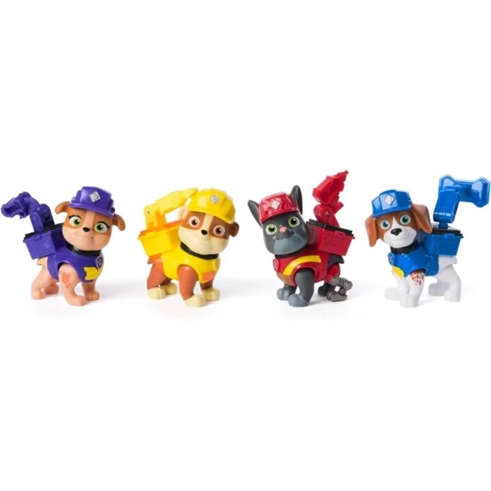 paw patrol rubble and crew - action pup assortito