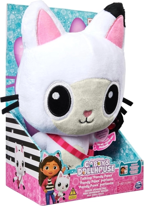 gabby's dollhouse - pandy panda peluche interattivo - 33cm