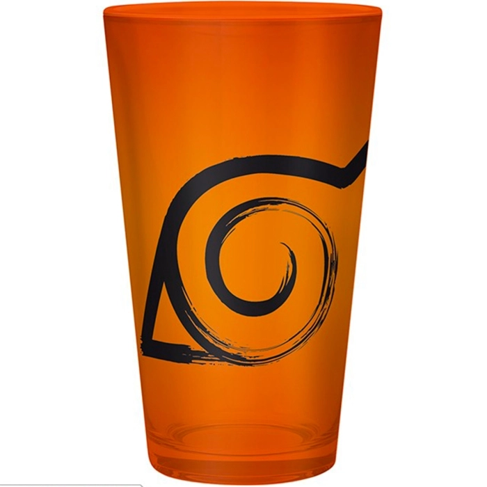 naruto shippuden - bicchiere large 400ml - konoha & seal: 3