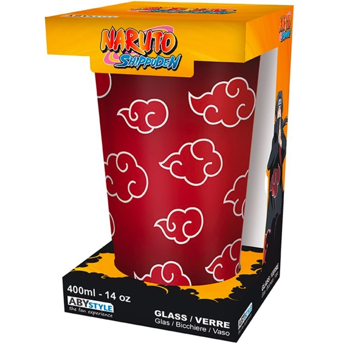 naruto shippuden - bicchiere large glass 400ml - akatsuki: 1