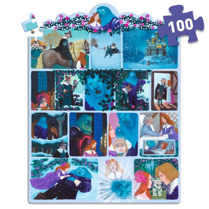 la bella e la bestia - story puzzle 100 pezzi
