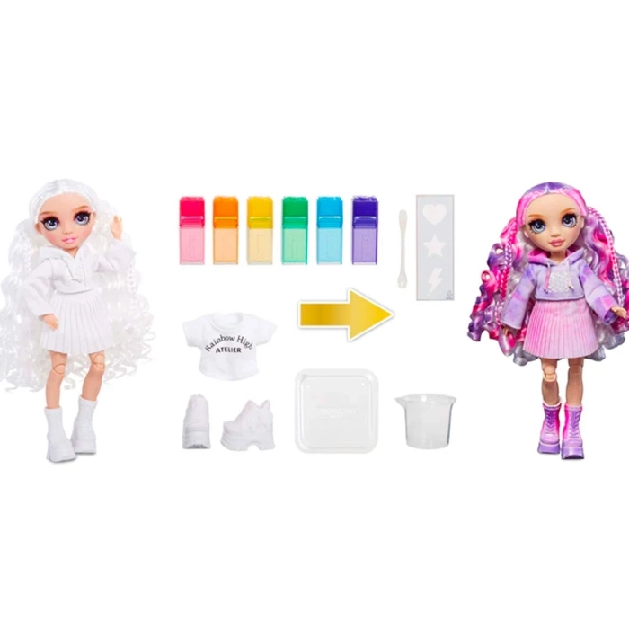 rainbow high - watercolor & create - purple eyes - fashion doll 28cm: 3