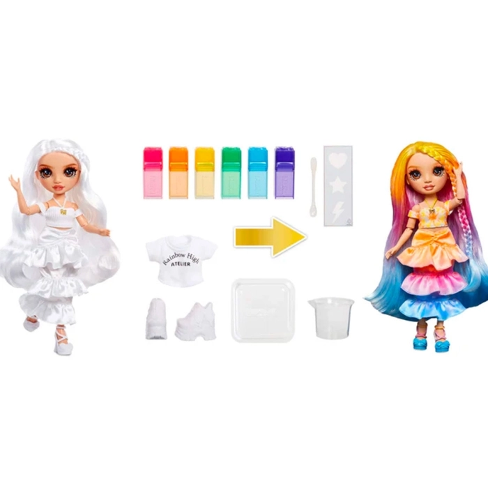 rainbow high - watercolor & create - brown eyes - fashion doll 28cm: 3
