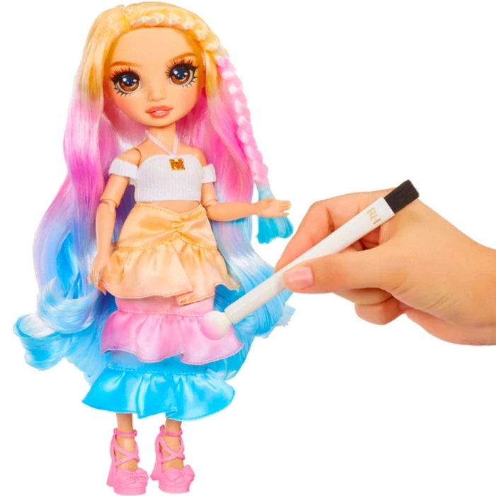 rainbow high - watercolor & create - brown eyes - fashion doll 28cm: 5