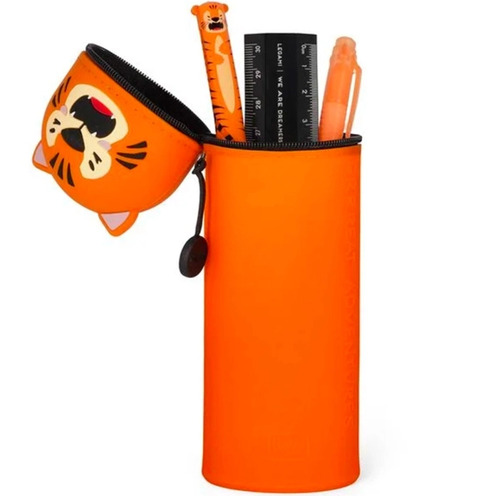 astuccio 2 in 1 in morbido silicone - kawaii - tigre