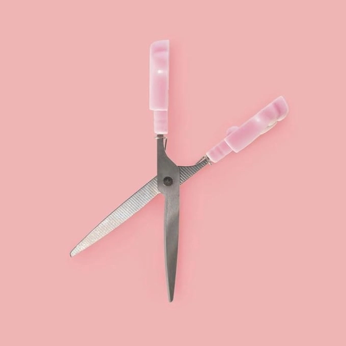 mini forbici meow - rosa-viola