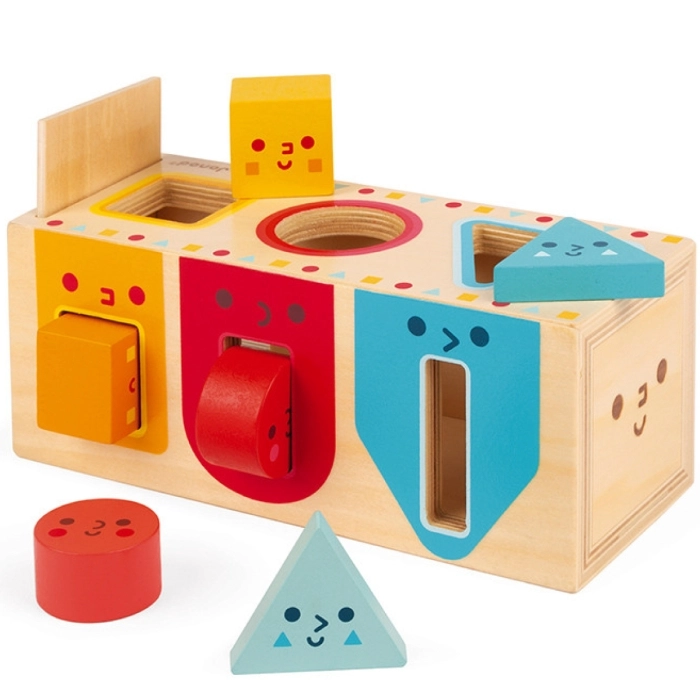 scatola con forme geometriche