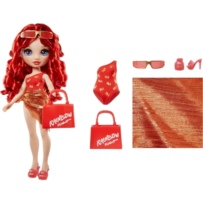 rainbow high - swim and style - ruby - fashion doll 28cm: 2