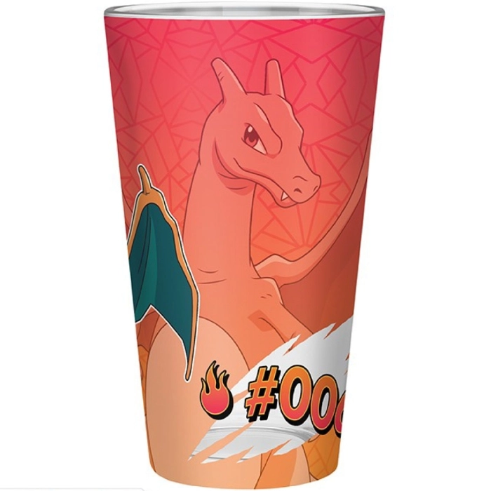 pokemon - large glass - charizard: 3