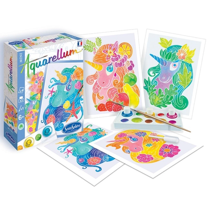 aquarellum unicorni - 2 disegni e 3 colori: 2