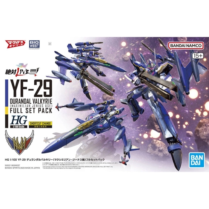 hg yf-29 durandal valkyrie maximilian full set pack 1/100